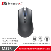 i-Rocks M31R 藍牙 無線 三模 光學 輕量化 電競滑鼠學 遊戲滑鼠