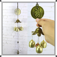 Lonceng Angin Fengshui Bahan Tembaga Liontin Lonceng Angin Gantungan Lonceng Angin Fengshui Wind Chi