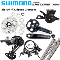 Shimano Deore M6100 1X12Speed Groupset for MTB Mountain Bike 12V Derailleurs Shift Lever Chain 51T Cassette CRANKSET Brake Set