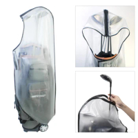 Golf Bag Rain Protection Cover Clear Rain Cover with Hood for Golf Bag, Golf Push Carts, Golf Club Outdoor Golf Supplies