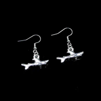 Fashion Handmade Simple Design 24*12mm Shark Fish Drop Earrings For Women Gift Fashion Jewelry Cute Small Object