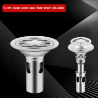 New Arrival New Arrivals LEENKEA Saluran Air Floor Drain Deep Sealed Stainless Steel 9.8x10.5cm Dual