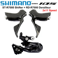 SHIMANO 105 R7000 Groupset Kit 2x11 Speed R7000 Shifter + Rear Derailleur Road Bicycle Dual-Control Lever Rear Derailleur SS GS