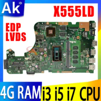 X555LD Laptop Motherboard For Asus X555LN X555LNB X555LP X555LB X555LJ X555LF X555L Mainboard 4GB I3 I5 I7 CPU 100% Work Tested