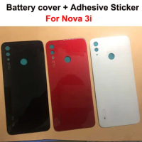 For Huawei Nova 3i Back Battery cover Bezel with 3M Glue Double Sided Adhesive Sticker Tape For Huawei Nova3i Repair Part 6.3"