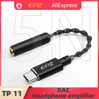 EPZ TP11 Headphone Amplifier DAC USB Type C To 3.5mm Headphone Jack Audio Adapter 24Bit 196Khz Digital Decoder AUX Converter