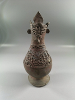 日本 鑄銅 花瓶，一只小可愛造型，呆萌，耳朵嘴巴都很搞怪，瓶