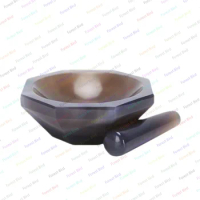 Laboratory Ball Milling Powder Rod High Quality Natural Agate Mortar and Pestle for Lab Grinding Mortar Anti-Wear