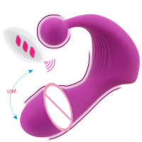 Clitoris Stimulator 12 Modes Butt Plug G-Spot Massager Sex Toys for Women Prostate Massager Wearable Dildo Vibrator