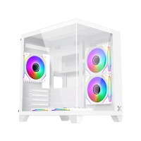 Xigmatek富鈞 AQUA M NANO ARCTIC 炫彩固光 M-ATX 白色海景房機殼