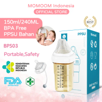 MOMOOM 150M/240Ml Dot Bayi Botol Susu PPSU Bahan Botol Minum Bayi BPA Free Botol Bayi Newborn BPS03