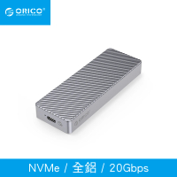 【ORICO】M.2 NVMe USB3.2 Gen2X2全鋁合金斜紋SSD硬碟外接盒20Gb(M213C3-G4-GY-BP)