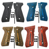 1pair G10 Grips Sunburst Texture Shank With Screws For BRT 92fs Grips Full Size 92 fs m9 92a1 96a1 92 Hunting Accessory