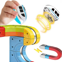 Magnetic Track Car Kids Educational Toy DIY Car Building Blocks Railway Toy For Children Gift M9B1