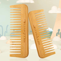 Natural Bamboo Wooden Wide Tooth Comb Anti-Static Comb Hair Care Healthy Comb