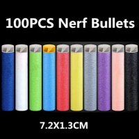 Nerf Bullets 100PCS 7.2cm Nerf Gun Bullet Refill Darts for Nerf Accessories Tactical EVA Soft Spiral Bullet Hollow Head Kids Toy