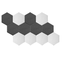 12Pack Hexagon Acoustic Panels Beveled Edge Sound Proof Foam Panels,Sound Proofing Padding,Acoustic Treatment For Studio