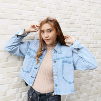 JACKET JEANS  WANITA / JAKET CROP