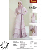 KeKe Ria Ricis HELCY 04 Gamis Wanita Bahan Royal Premium Warna 8089 Pink Size XS-4XL Harga 259.500-2