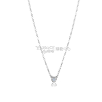 Tiffany&amp;Co. 0.03克拉圓形鑽石925純銀項鍊