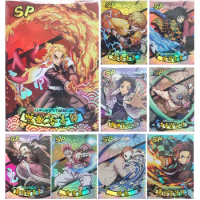 Anime Demon Slayer Hashibira Inosuke Akaza Tomioka Giyuu Kochou Shinobu Rengoku Kyoujurou collection card Board game card