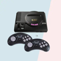 NEW HDMI 16 bit Video Game Console SEGA MEGA DRIVE 1 Genesis High definition HDMI TV Out with 2.4G wireless controlle cartridge
