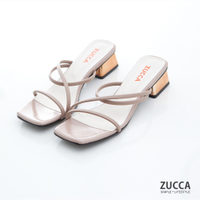 ZUCCA-日系交叉環繩低跟鞋-粉-z6821pk