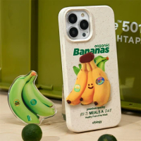Korean Cute 3D Cartoon Banana Bracket Phone Grip Tok Griptok Holder Finger Ring For iPhone Funny Phone Stand Support Girl Gift