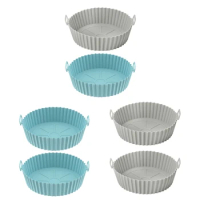 2Pcs Air Fryers Silicone Pot Non Liners Baking Tray Basket Dishwasher Safe