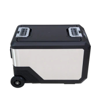 40L 50L camping outdoor car refrigerator dc 12v 24v mini car fridge freezer with wheel