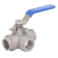 304 Stainless Steel L Type Ball Valve 3/4 Inch Female Thread 304 Stainless Steel 3 Way L Type Ball Valve
