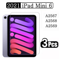 (3 Pack) Screen Protector For Apple iPad Mini 6 2021 8.3 A2567 A2568 A2569 Full Coverage Tempered Glass Film