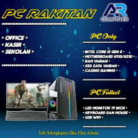 Komputer PC Rakitan Core i5 8400 Gen 8 Case Gaming Fullset Siap Pakai dengan LED Monitor 19 Inch Key