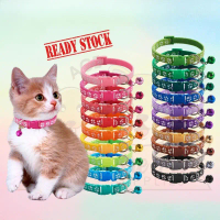 Rantai Kolar Leher Kucing Boleh Laras, Tali Leher Haiwan Peliharaan, dengan Loceng kalung  kamera un