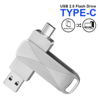 USB 128GB U Disk High Speed 2-in-1 Usb Flash Drive 64GB 32GB Portable Type-C Interface U Disk Memory Disk For Phone Computer