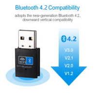 USB Wifi &amp; Bluetooth-Compatible 150Mbps USB WiFi Bluetooth-Compatible Adapter 2.4Ghz Wireless External Receiver Transmitt
