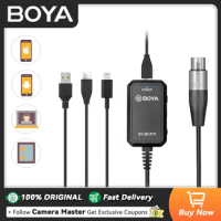BOYA BY-BCA70 XLR to Lighting Type-C USB Audio Adapter Cable for iPhone 13 HUAWEI Android Smartphone PC Microphone Accessories