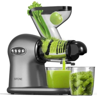 3” Wide Dual Chute Whole Slow Masticating Juicer Machine with Anti-Clog Function for Celery Wheatgrass