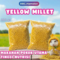 RBC MILET YELLOW MILET KUNING PAKAN HAMSTER,BURUNG HIGENIS BERSIH 100gr