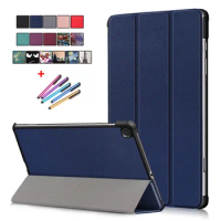 Case For Funda Samsung Galaxy Tab S6 Lite Case P610 P615 Tri-Fold Leather Stand Tablet Cover For Galaxy Tab S6 Lite Case + Gift