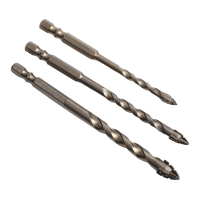 3pcs Four-Flute Eccentric Drill Drilling Glass Tile Punching Triangle Drill bit