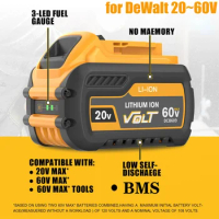 For Dewalt FLEXVOLT 20V/60V MAX Battery 12Ah DCB609 Lithium-ion DCB606 DCB612 DCB609 DCB205 DCB200 DCB182 Battery for Dewalt 20V