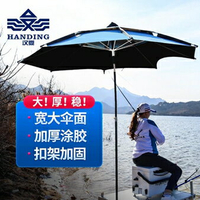 釣魚傘 漢鼎釣魚傘2.2米折疊晴雨兩用釣傘雙層加固萬象遮陽傘漁具用品 雙十一購物節