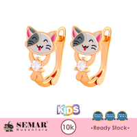 Anting Emas Jepit Anak Baby Colour Tabby Cat Gold 10K Semar Nusantara