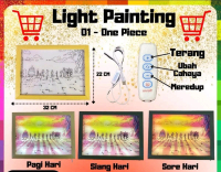 LAMPU LED LIGHT PAINTING(UKURAN 22*33CM) BISA GONTI WARNA DARI TOMBOL..KABEL CHARGER NYA 1METER LAMP