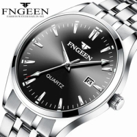 FNGEEN Men's Watch Quartz Business Waterproof Calendar Ultra-thin Clock For Men Relogio Masculino Reloj Hombre часы мужские