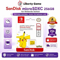 SanDisk Pokemon Pikachu microSDXC 256GB / Micro SD 256gb / Memory Card (Up to 100MB/s) Sandisk Offic