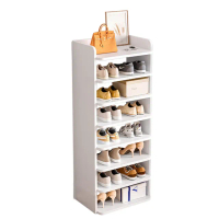【Arien 居家】白色八層鞋櫃收納櫃(升級加寬42cm)