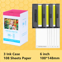 6 inch Compatible RP-108 KP-108IN Photo Paper ink Cartridge for Canon Selphy CP1300 CP1200 CP1000 CP900 CP1500 Printer