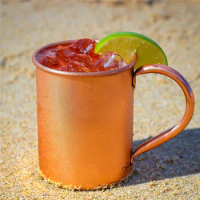 150pcs/Lot 450ml 15oz Moscow Mule Mug 100% Pure Copper Beer Tumbler Wine Cup Cocktail Whisky Juice Glass Coffee Bar